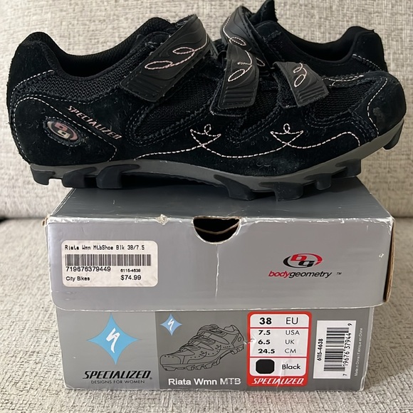 Specialized‎ Riata Riata MTB City Bike Women 7.5 Black Pink Cycling Sneakers - Picture 11 of 14